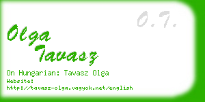 olga tavasz business card